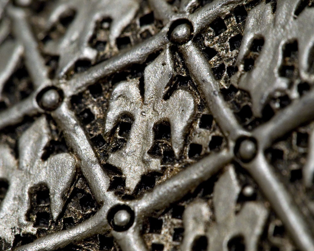 detail of knight's fleurs de lis