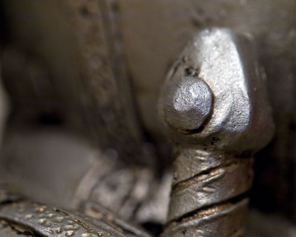 detail of knight's sword pommel