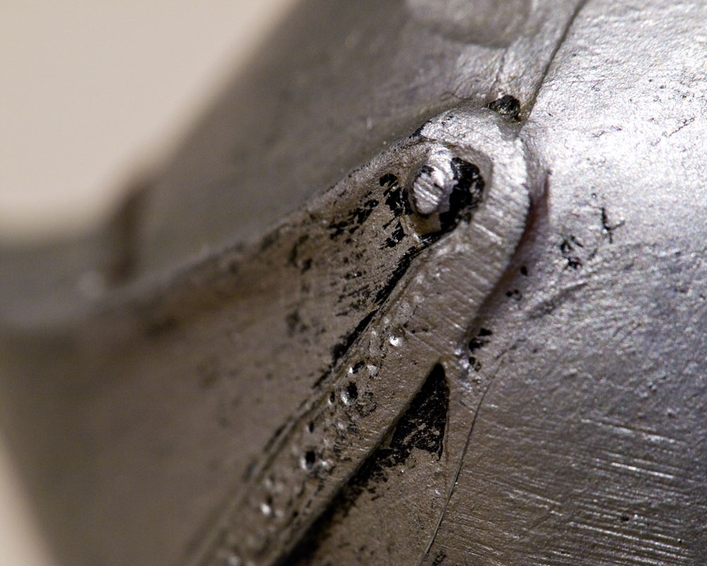 detail of knight's visor
