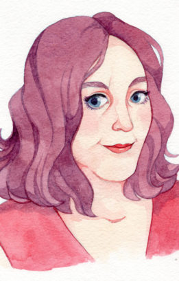 watercolor portrait of Stace Dumoski