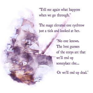 watercolor render of sailing ship with text