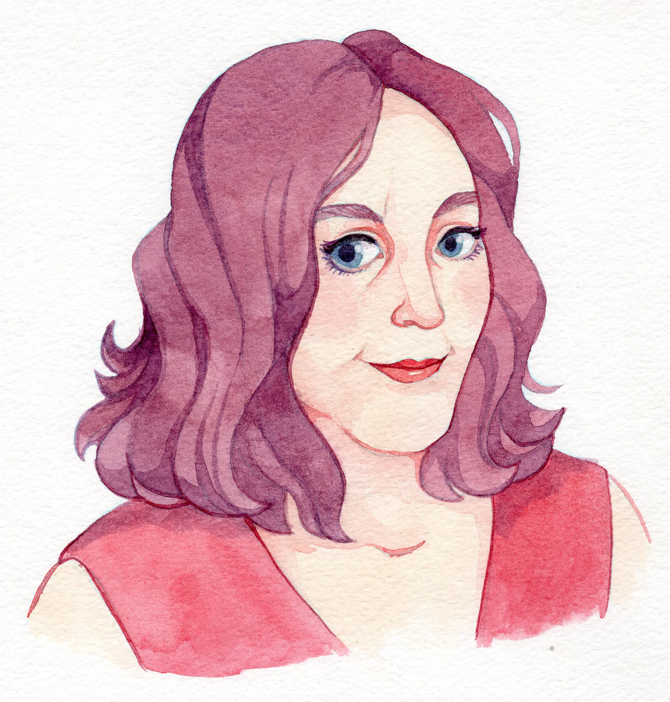 watercolor portrait of Stace Dumoski