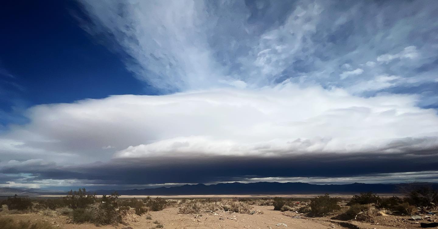 big cloud over desert
