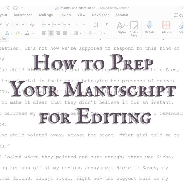 how to prep your manuscript for editing