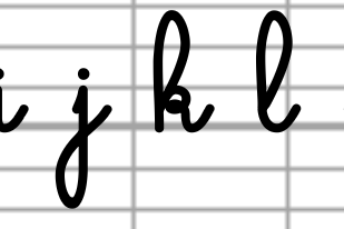 French cursive j k l